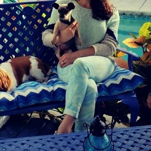 Hudson Ocean Swirl jeans. Size 25